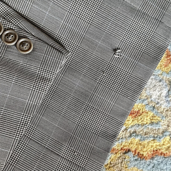 Gerald Austin Men's Plaid Suit Blazer 50L Pants 44L Matching Set - Picture 9 of 16